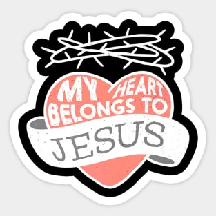 Heart Belongs to Jesus Lover Sticker